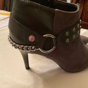 J Lo grey suede booties